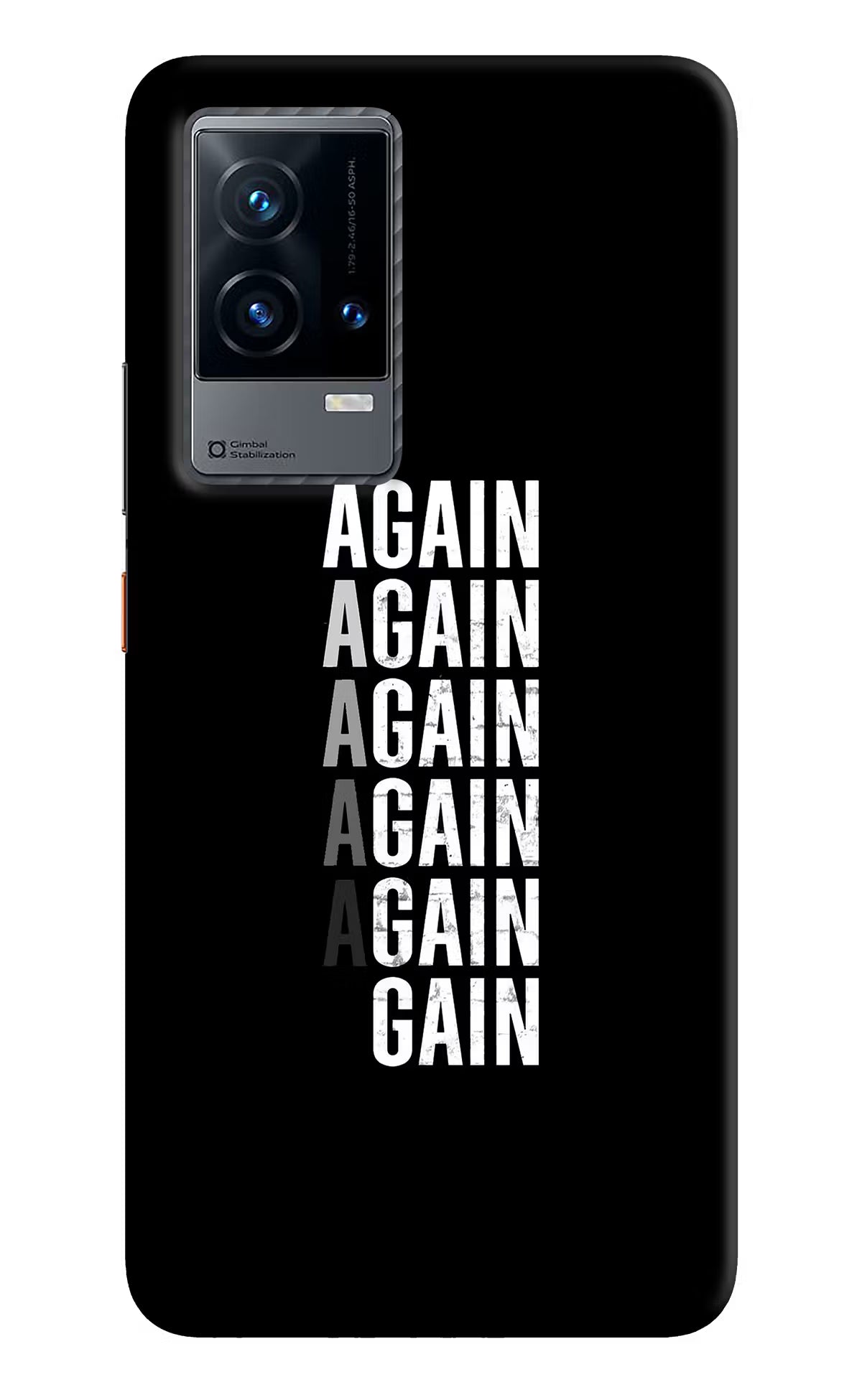 Again Again Gain iQOO 9 5G Hard Case Back Cover by Casekaro