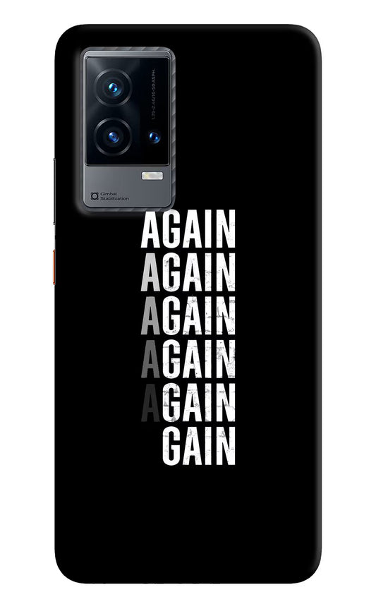 Again Again Gain iQOO 9 5G Hard Case Back Cover by Casekaro