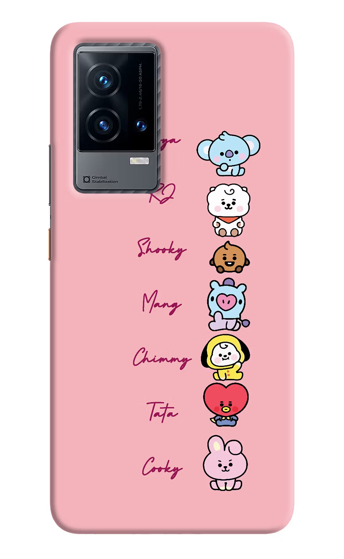 BTS names iQOO 9 5G Hard Case Back Cover by Casekaro