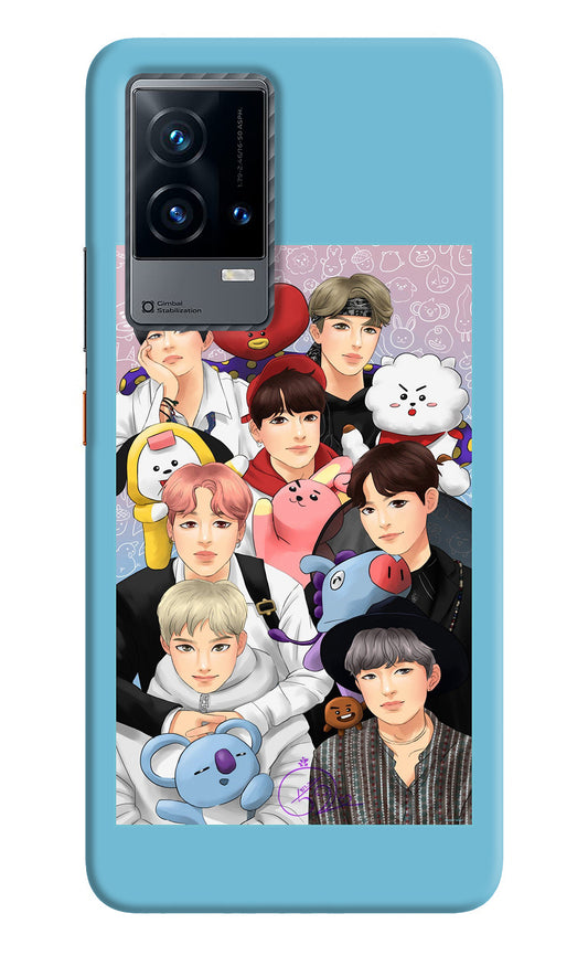 BTS with animals iQOO 9 5G Back Cover