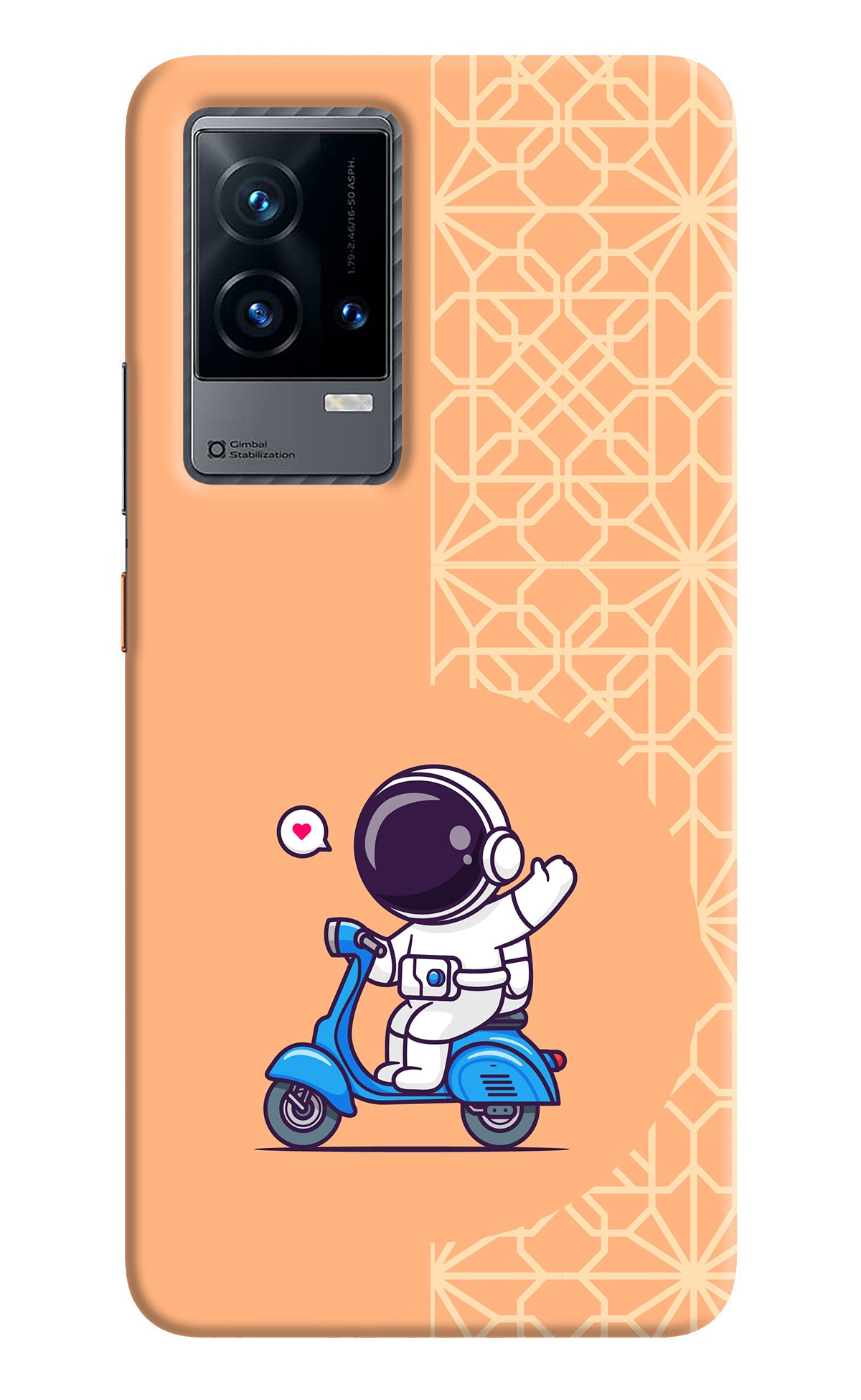 Cute Astronaut Riding iQOO 9 5G Back Cover