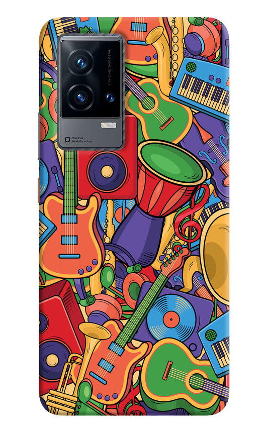 Music Instrument Doodle iQOO 9 5G Hard Case Back Cover by Casekaro