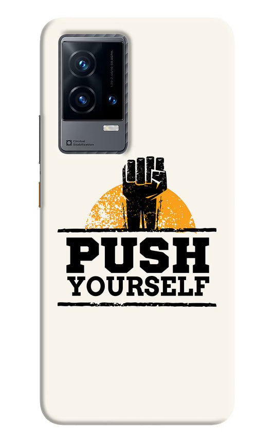 Push Yourself iQOO 9 5G Hard Case Back Cover by Casekaro