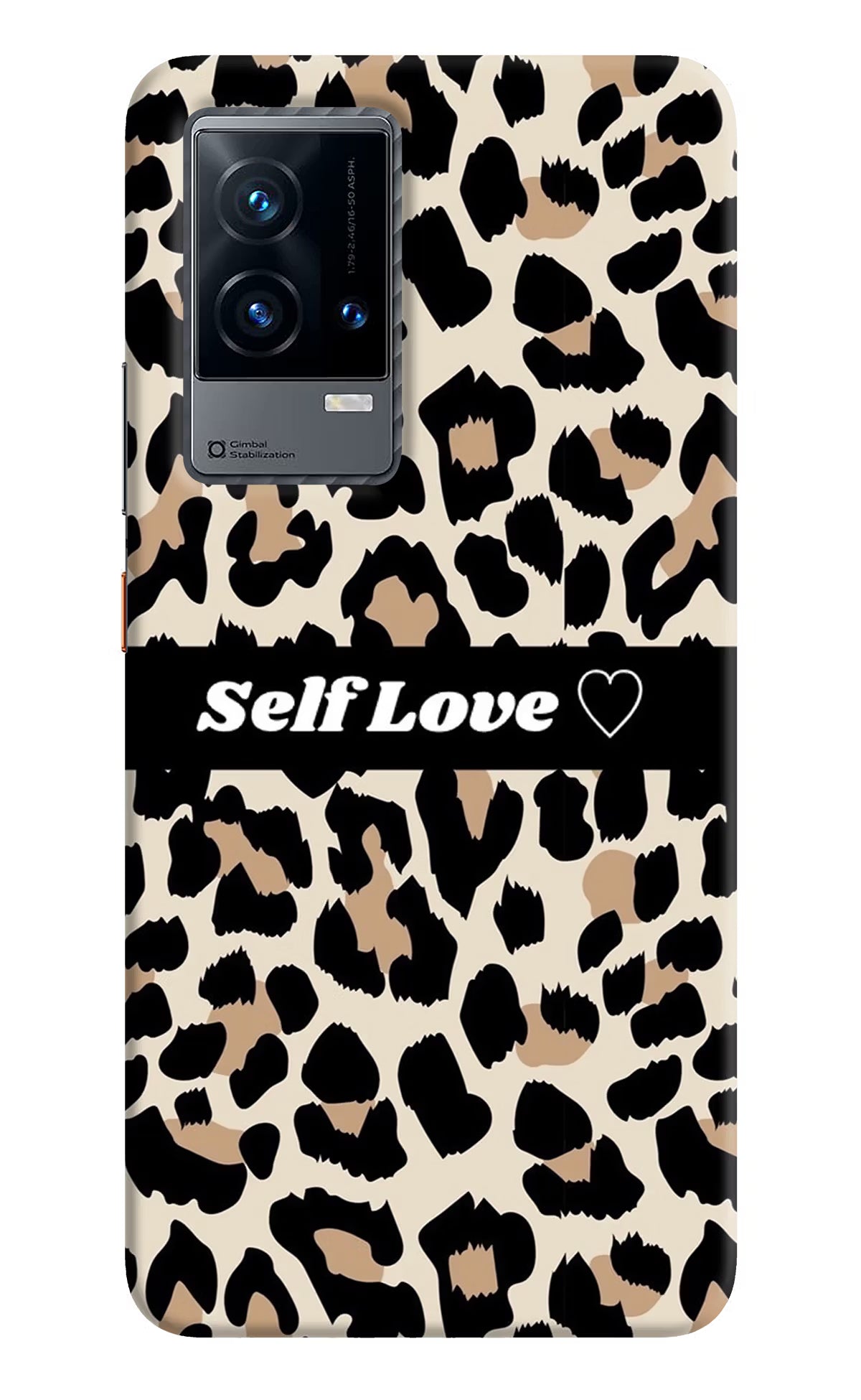 Leopard Print Self Love iQOO 9 5G Hard Case Back Cover by Casekaro