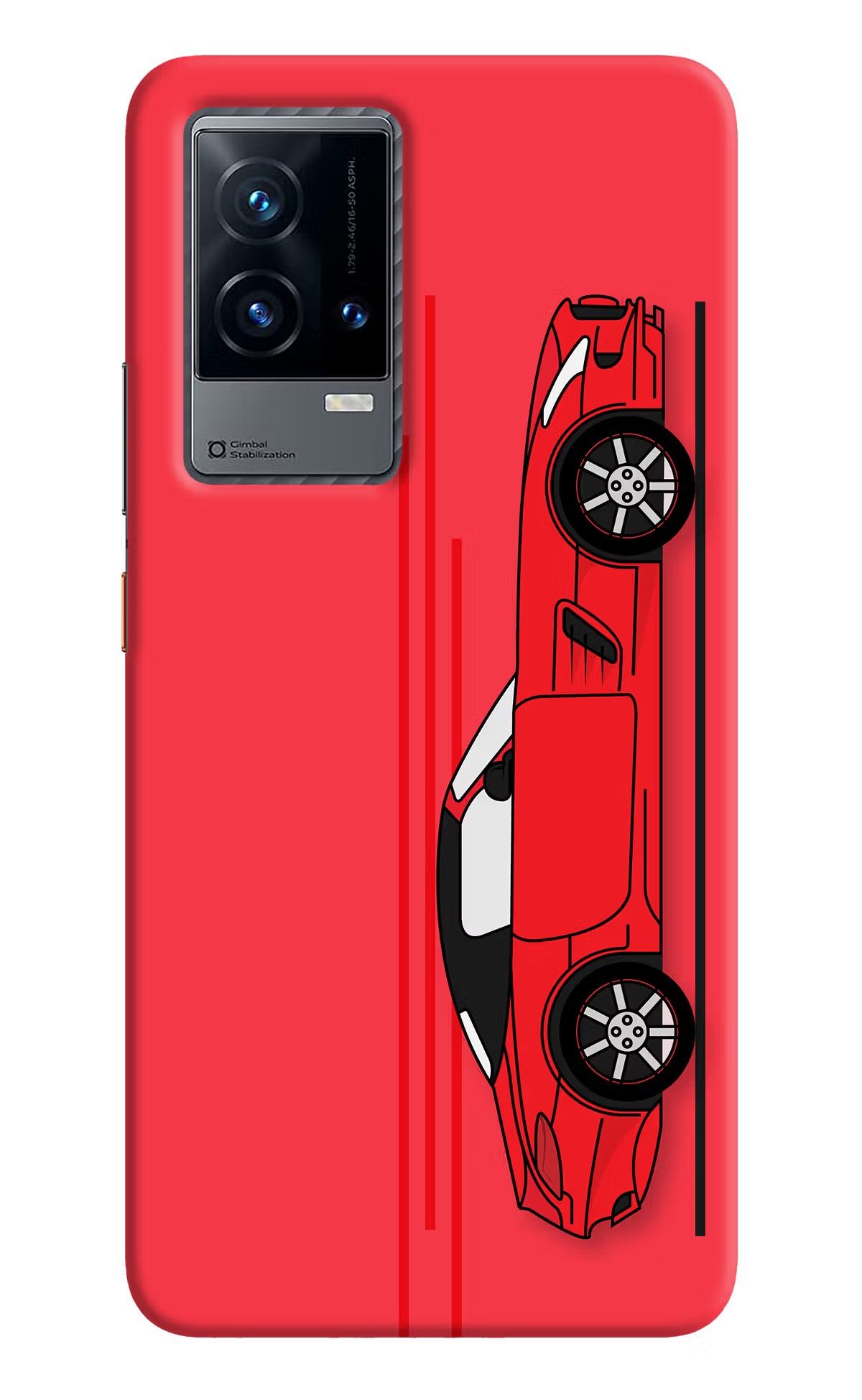 Red Velocity iQOO 9 5G Hard Case Back Cover by Casekaro
