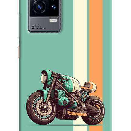 Striped Moto Drift iQOO 9 5G Hard Case Back Cover by Casekaro