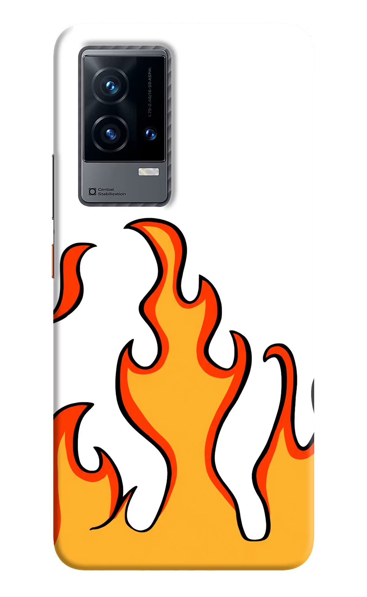 Fired Up – White iQOO 9 5G Hard Case Back Cover by Casekaro