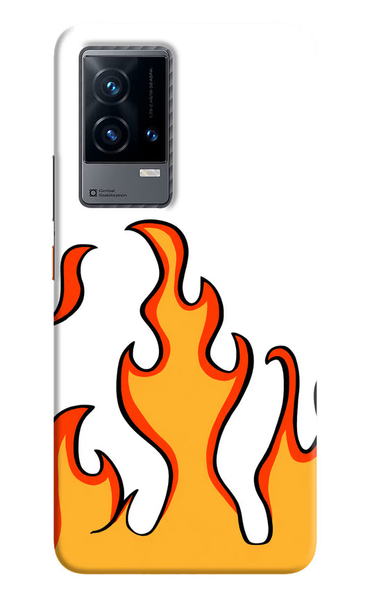 Fired Up – White iQOO 9 5G Hard Case Back Cover by Casekaro