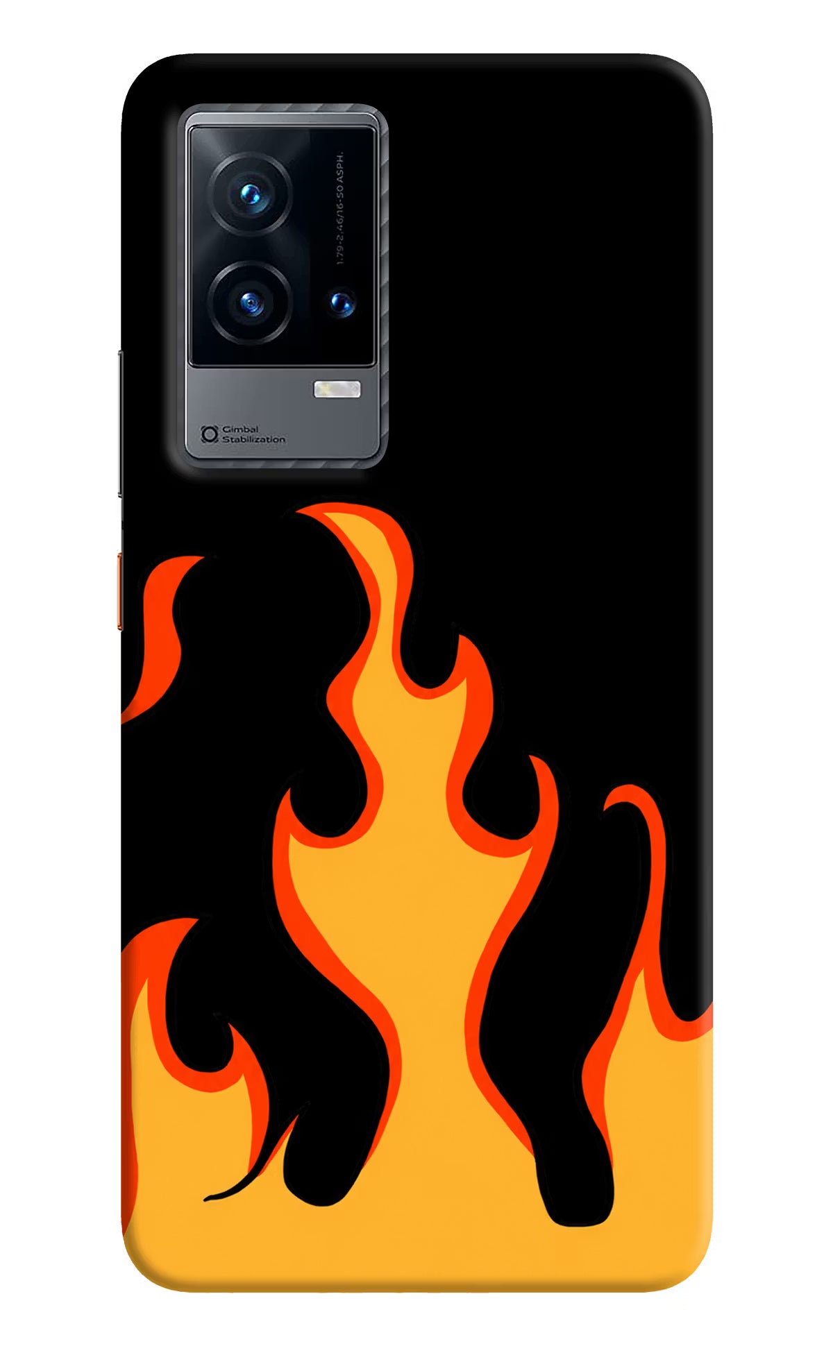 Fired Up – Black iQOO 9 5G Hard Case Back Cover by Casekaro