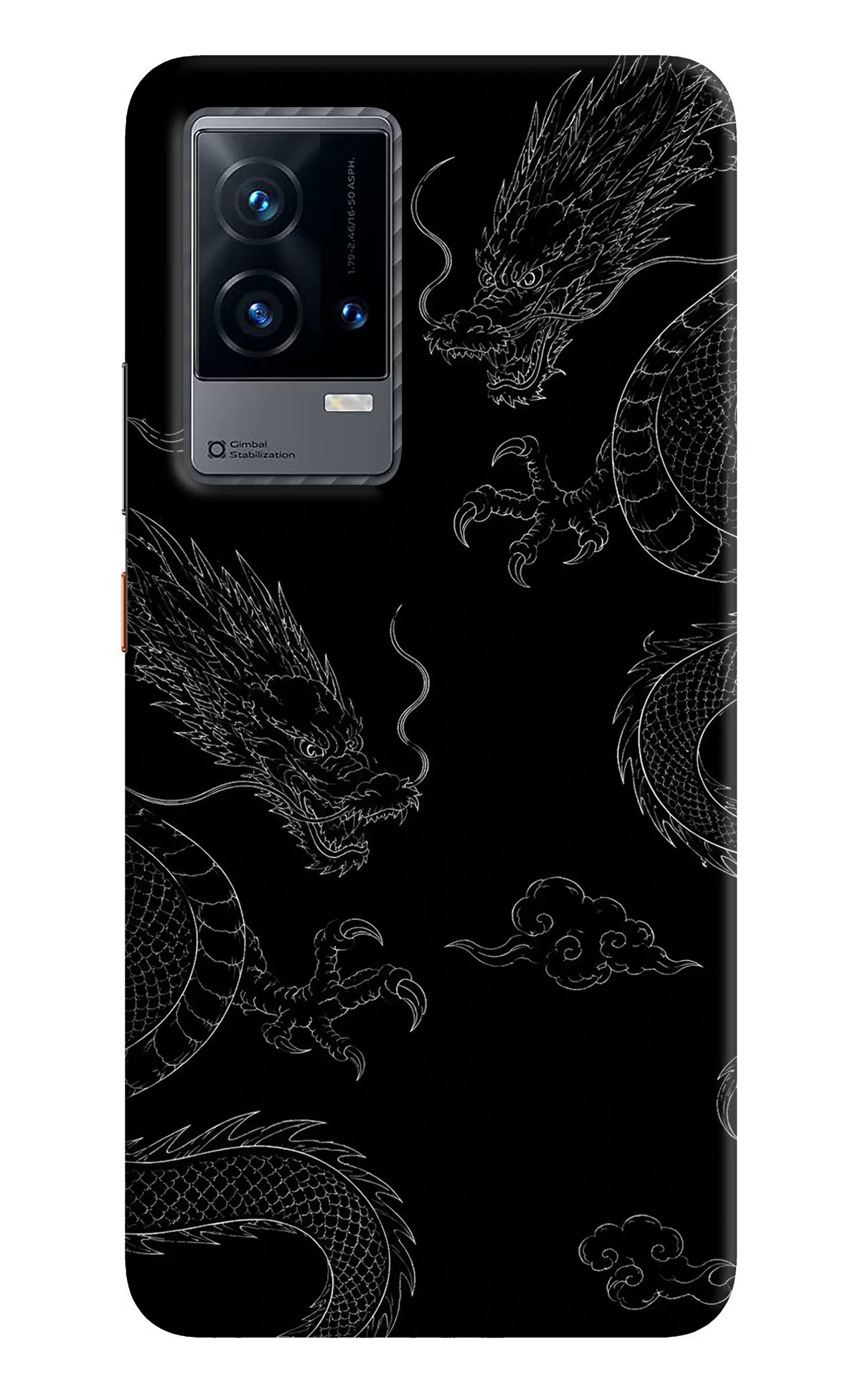 Twin Dragons iQOO 9 5G Hard Case Back Cover by Casekaro