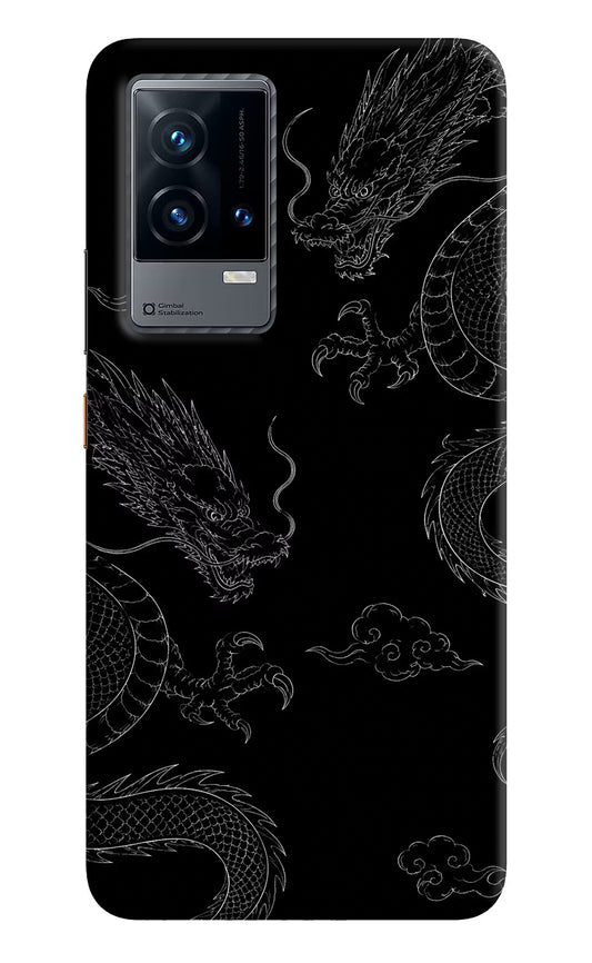 Twin Dragons iQOO 9 5G Hard Case Back Cover by Casekaro