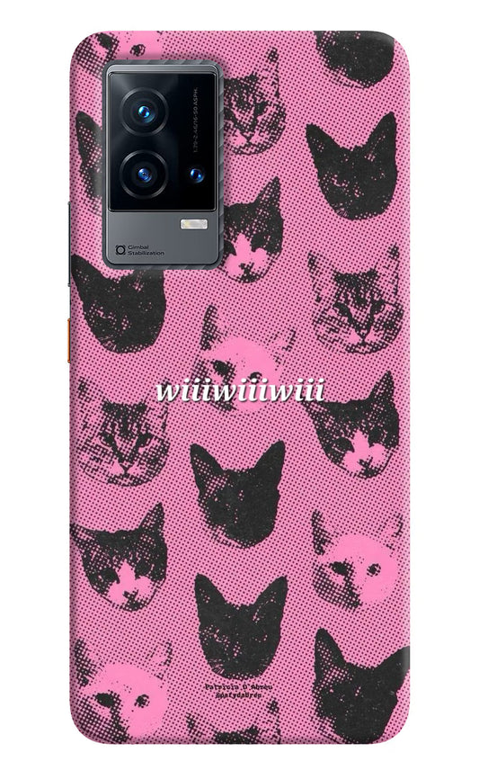 Pink Cats iQOO 9 5G Hard Case Back Cover by Casekaro