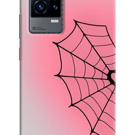 Pink Web iQOO 9 5G Hard Case Back Cover by Casekaro