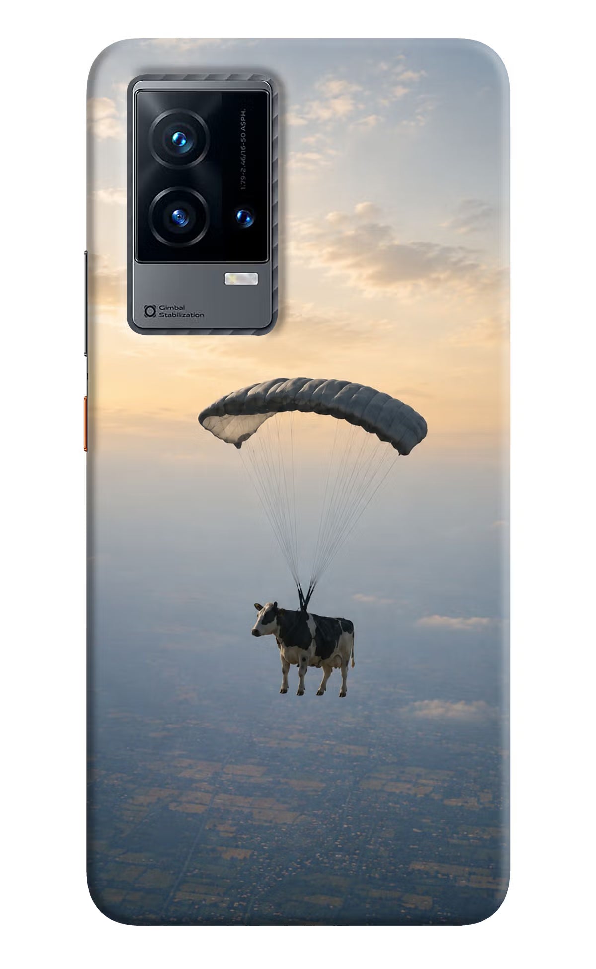Skydiving Cow iQOO 9 5G Back Cover