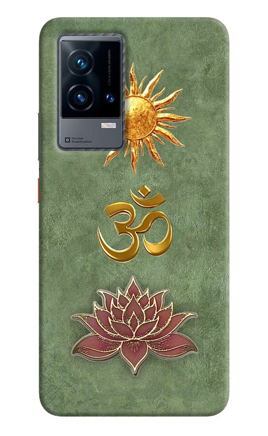 Om & Lotus iQOO 9 5G Back Cover, Hard case