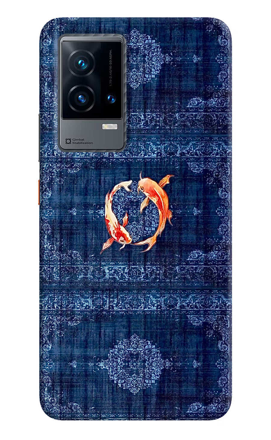 Koi Blue iQOO 9 5G Back Cover, Hard case