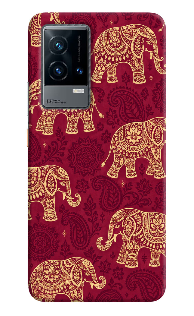 Maroon Elephant iQOO 9 5G Back Cover
