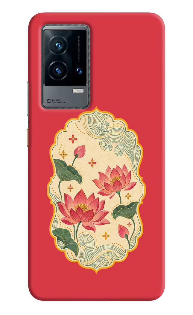 Pink Lotus iQOO 9 5G Back Cover