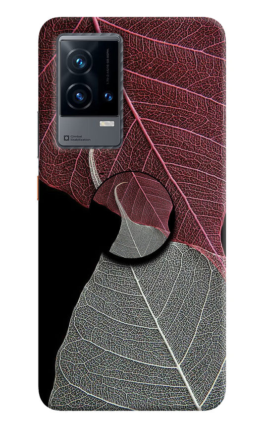 Leaf Pattern iQOO 9 5G Pop Case by Casekaro