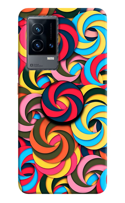 Spiral Pattern iQOO 9 5G Pop Case by Casekaro