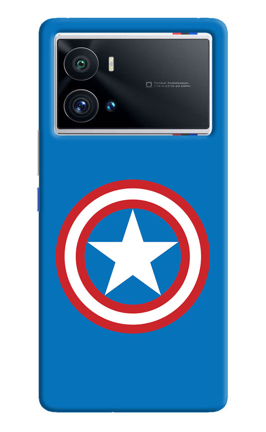 Captain America Logo iQOO 9 Pro 5G Hard Case Back Cover by Casekaro