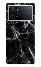 Black Marble Texture iQOO 9 Pro 5G Hard Case Back Cover by Casekaro