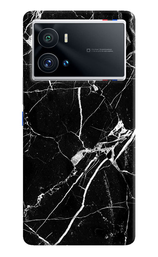 Black Marble Pattern iQOO 9 Pro 5G Back Cover
