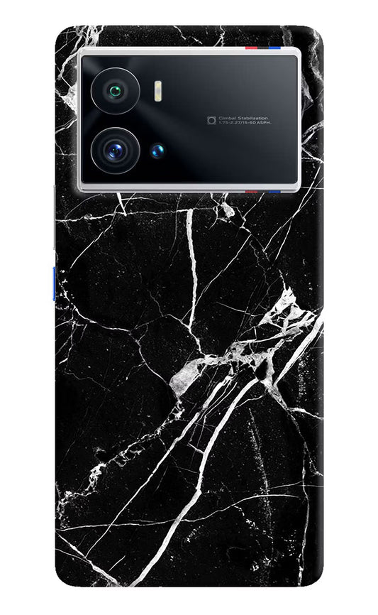 Black Marble Pattern iQOO 9 Pro 5G Hard Case Back Cover by Casekaro