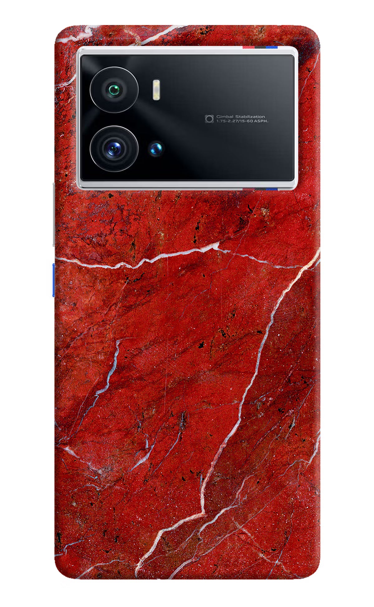 Red Marble Design iQOO 9 Pro 5G Hard Case Back Cover by Casekaro