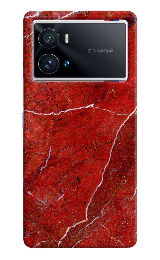 Red Marble Design iQOO 9 Pro 5G Hard Case Back Cover by Casekaro