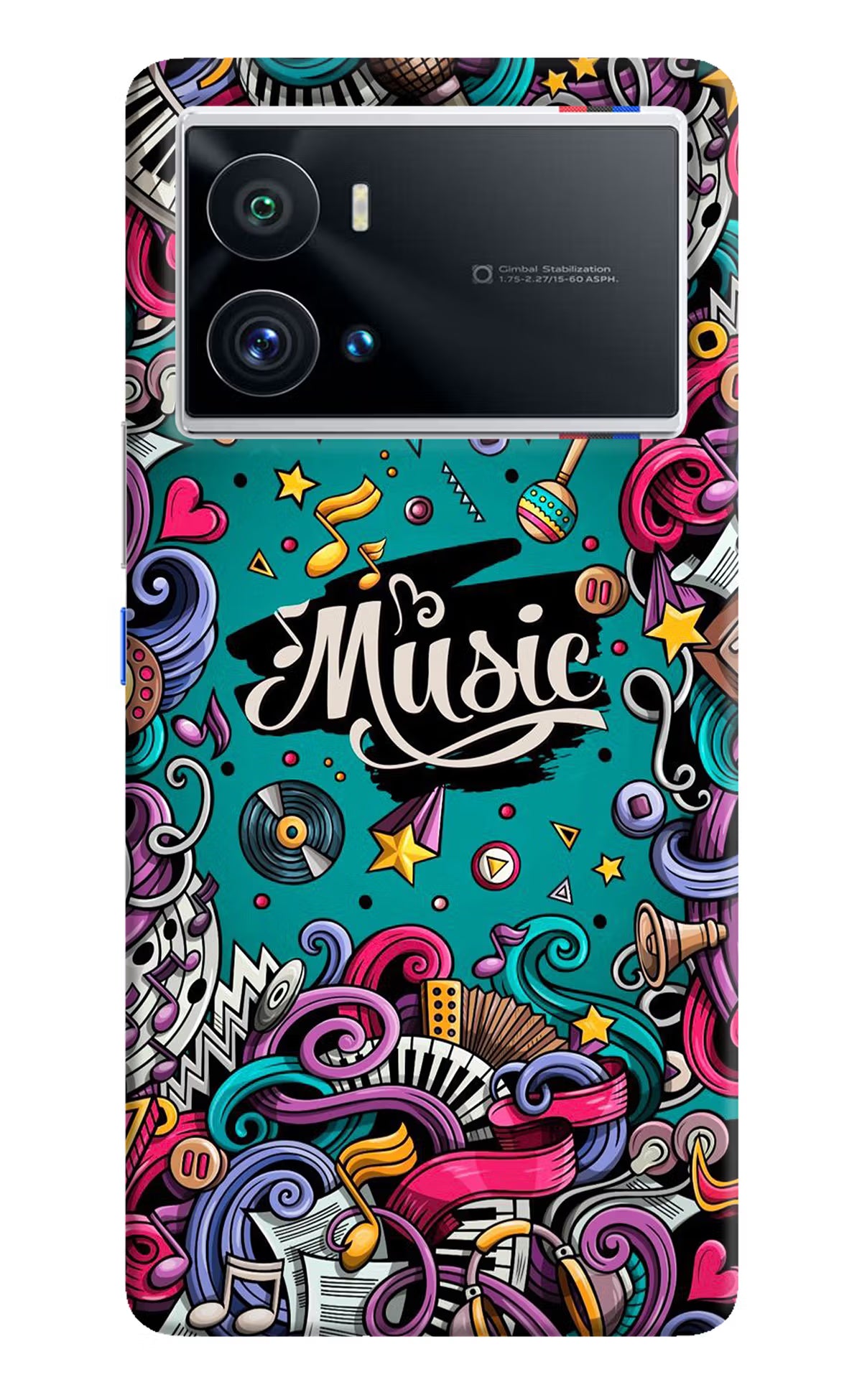 Music Graffiti iQOO 9 Pro 5G Hard Case Back Cover by Casekaro
