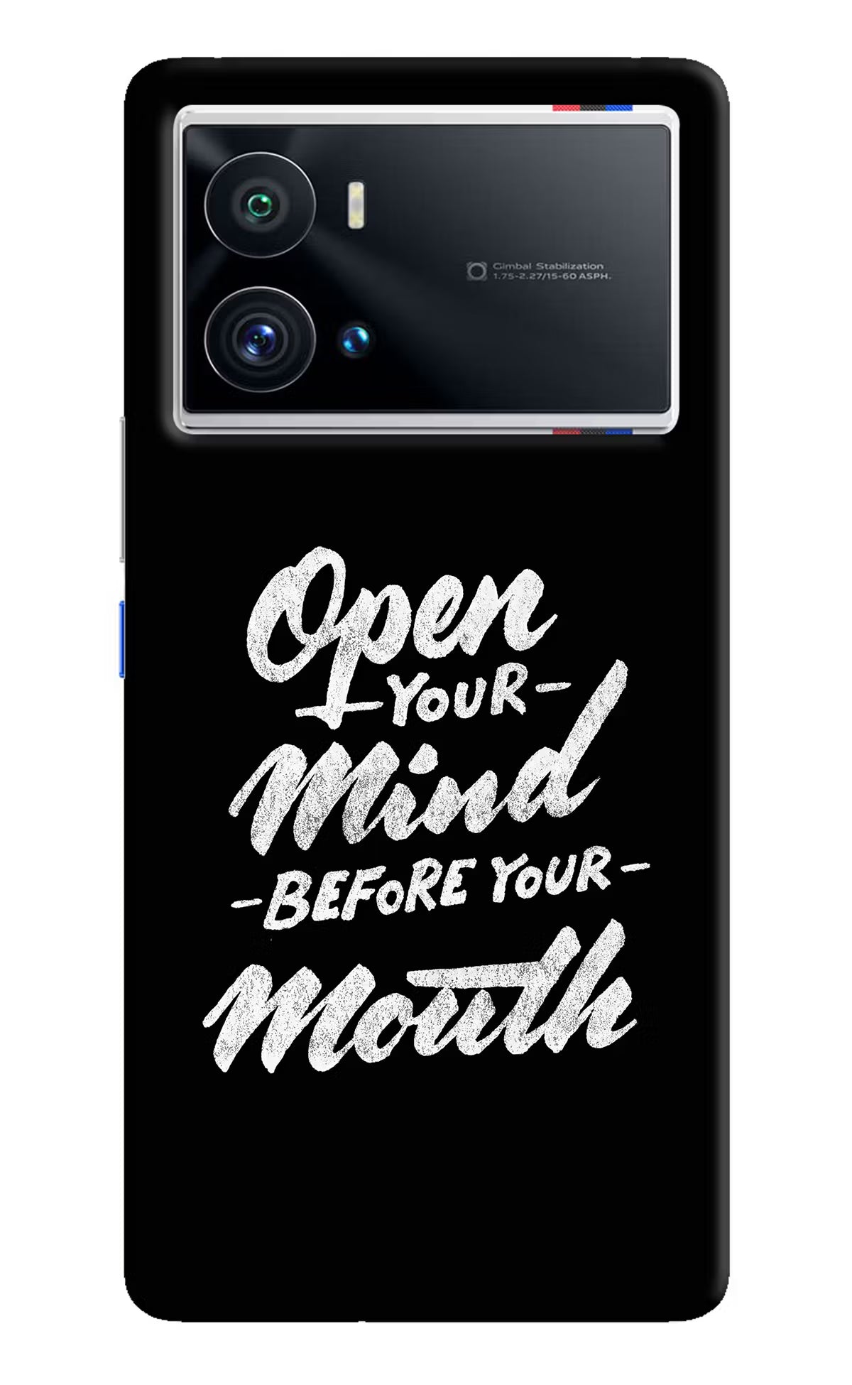 Open Your Mind Before Your Mouth iQOO 9 Pro 5G Hard Case Back Cover by Casekaro