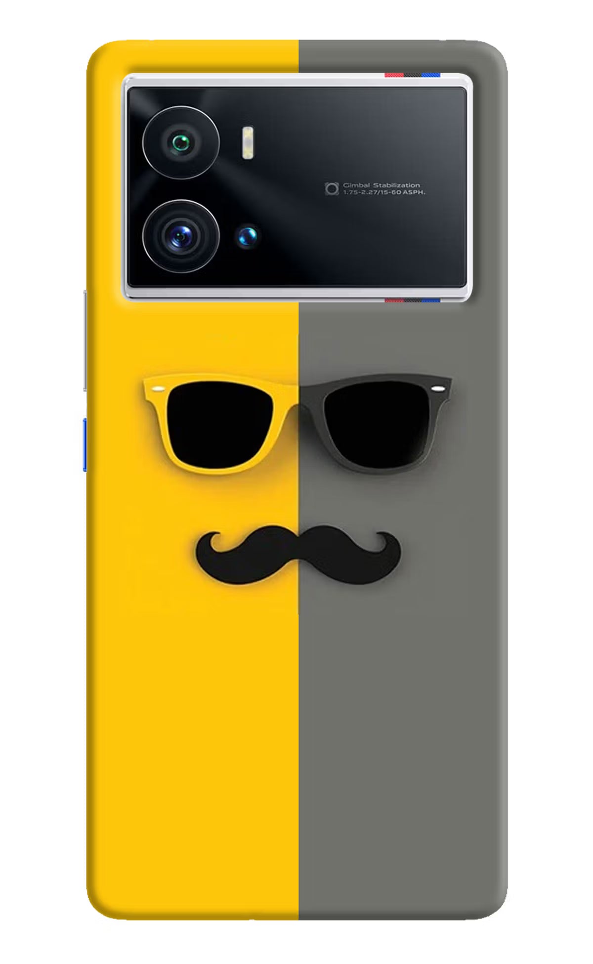 Sunglasses with Mustache iQOO 9 Pro 5G Hard Case Back Cover by Casekaro