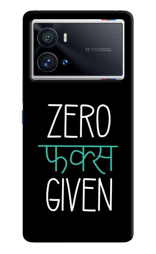 Zero Fucks Given iQOO 9 Pro 5G Hard Case Back Cover by Casekaro