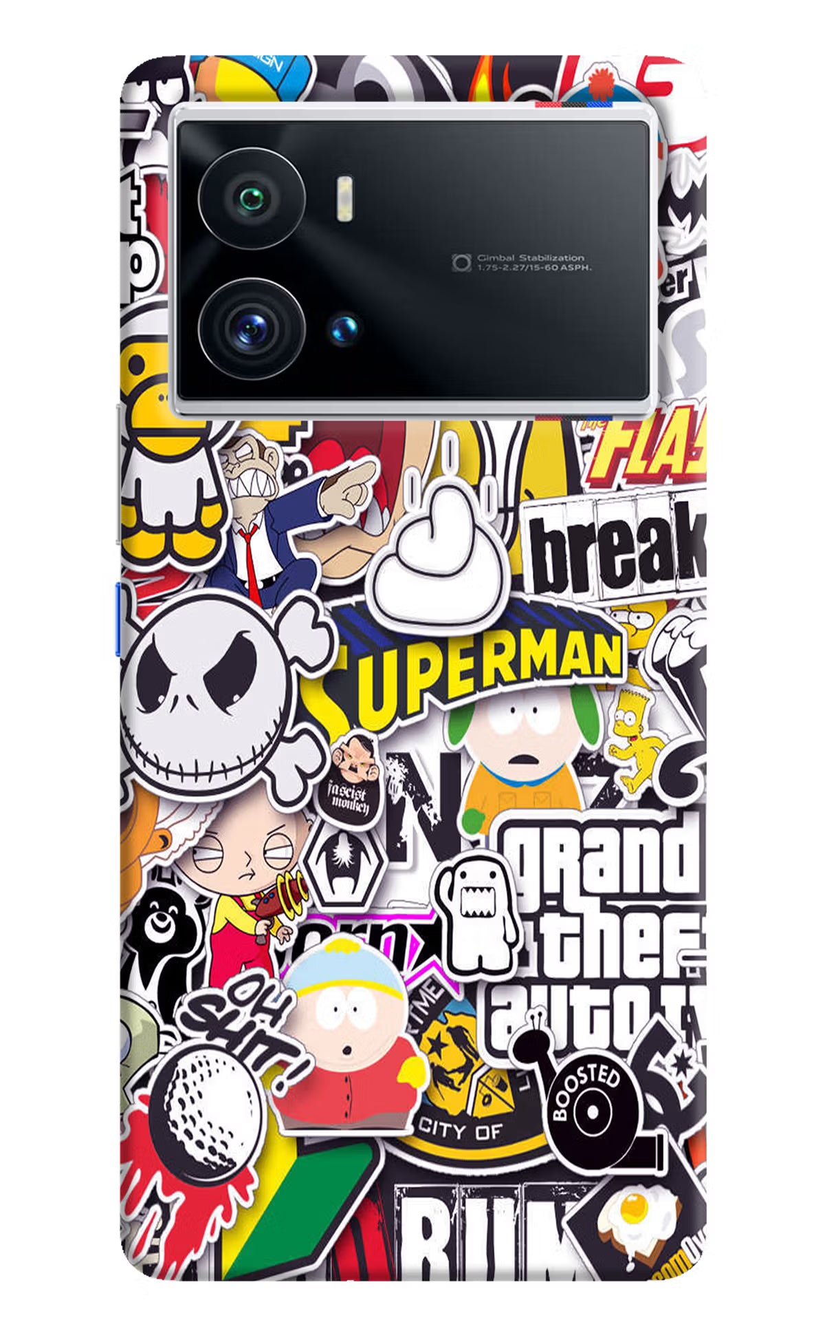 Sticker Bomb iQOO 9 Pro 5G Hard Case Back Cover by Casekaro