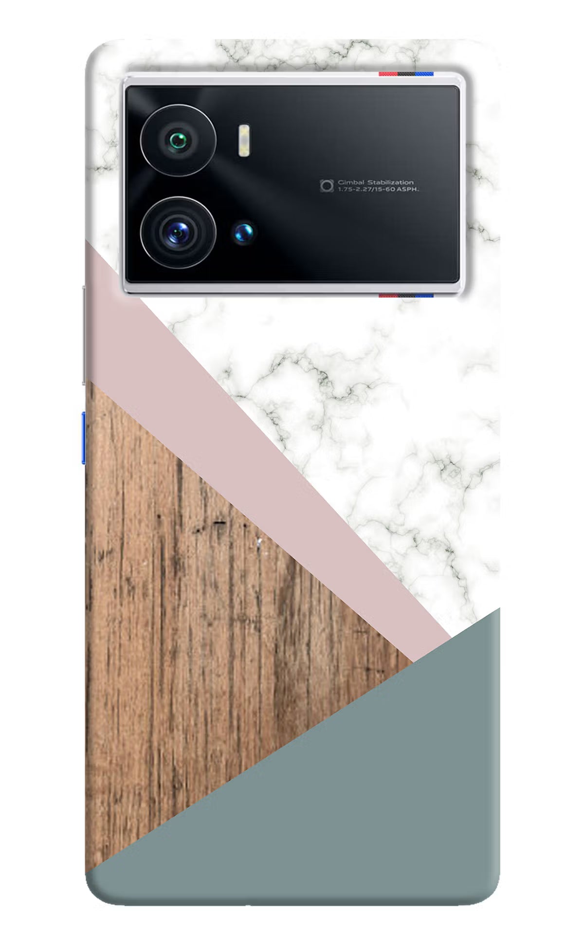 Marble wood Abstract iQOO 9 Pro 5G Hard Case Back Cover by Casekaro