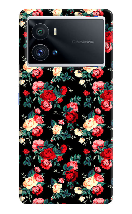 Rose Pattern iQOO 9 Pro 5G Hard Case Back Cover by Casekaro