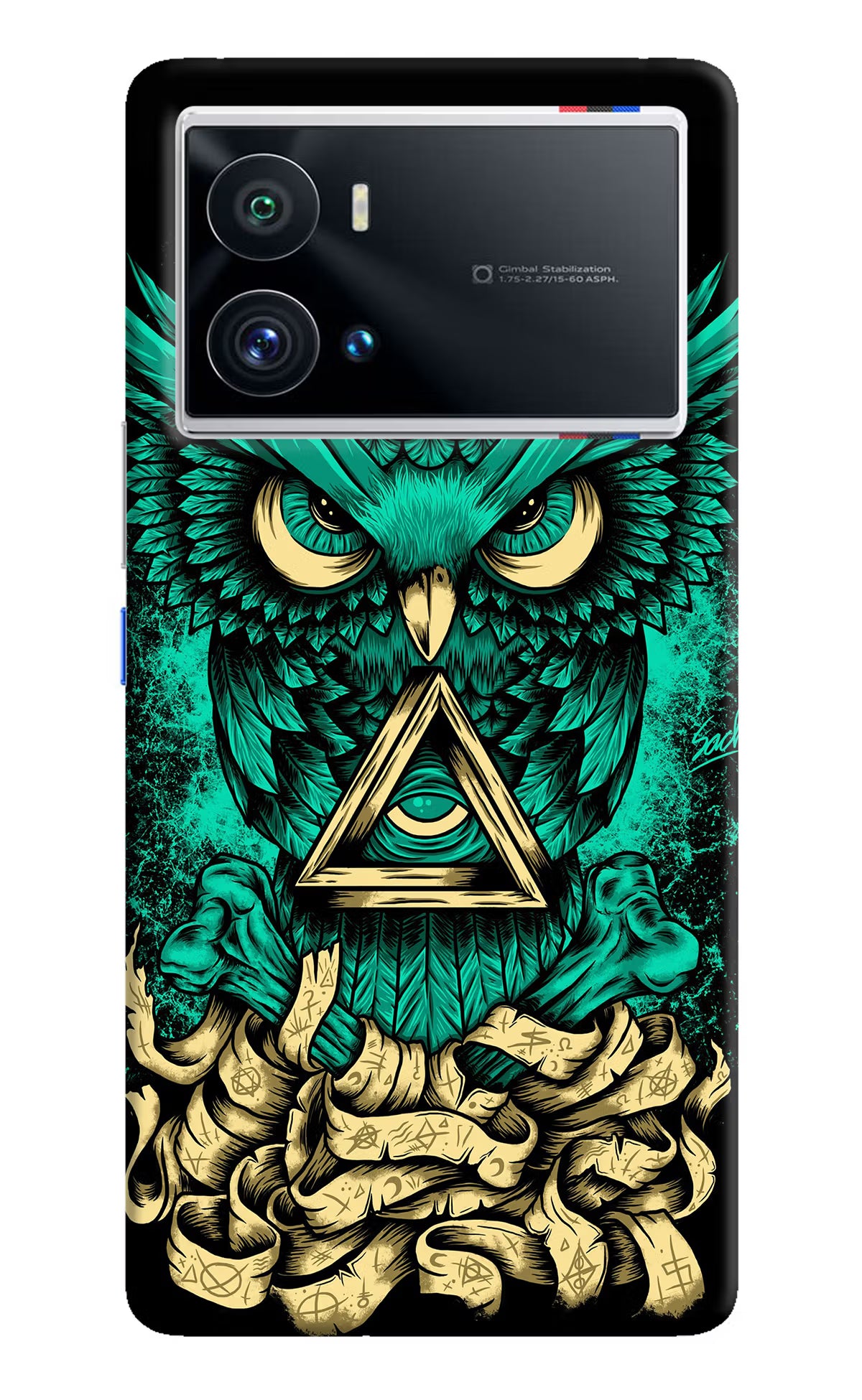 Green Owl iQOO 9 Pro 5G Hard Case Back Cover by Casekaro