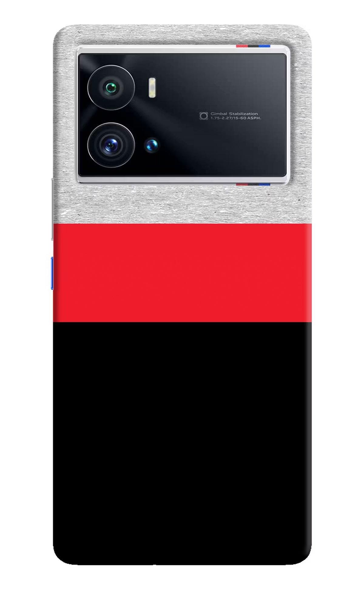 Tri Color Pattern iQOO 9 Pro 5G Hard Case Back Cover by Casekaro