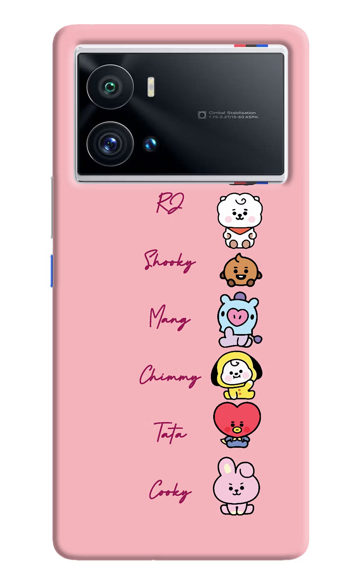 BTS names iQOO 9 Pro 5G Hard Case Back Cover by Casekaro