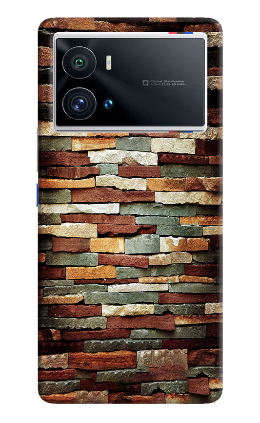 Bricks Pattern iQOO 9 Pro 5G Back Cover