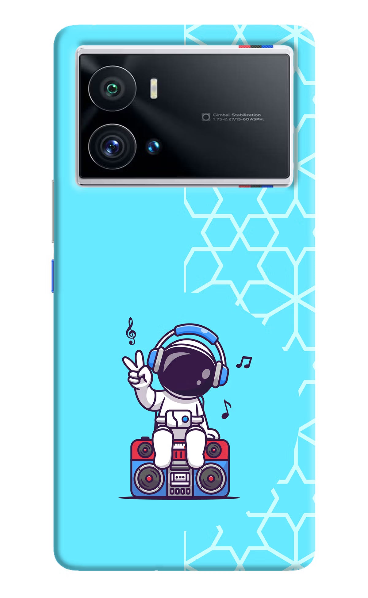 Cute Astronaut Chilling iQOO 9 Pro 5G Hard Case Back Cover by Casekaro