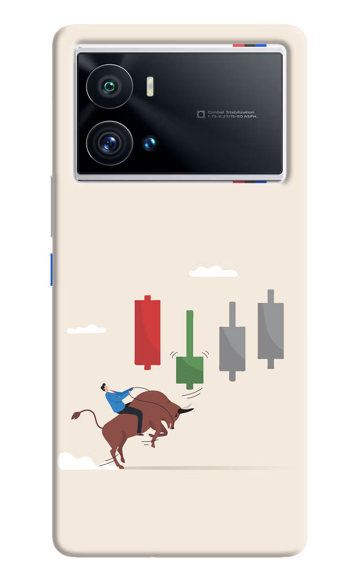 Bull Trading Momentum iQOO 9 Pro 5G Hard Case Back Cover by Casekaro