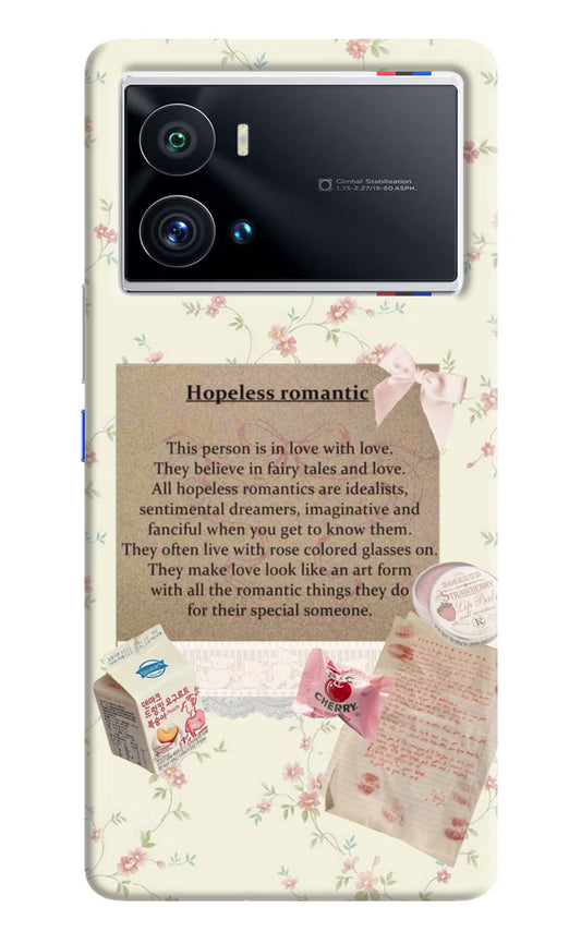 Hopeless Romantic iQOO 9 Pro 5G Hard Case Back Cover by Casekaro