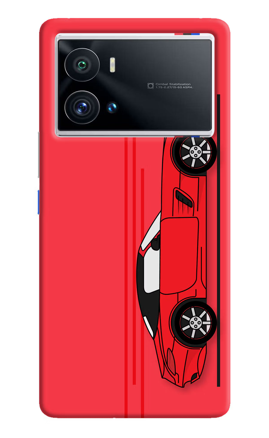 Red Velocity iQOO 9 Pro 5G Back Cover, Hard case
