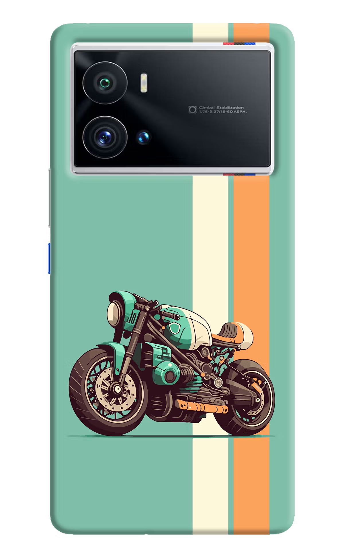 Striped Moto Drift iQOO 9 Pro 5G Hard Case Back Cover by Casekaro