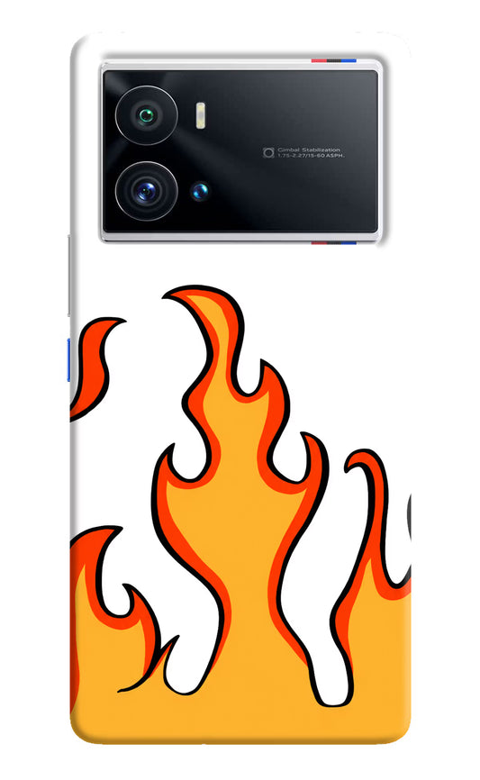 Fired Up – White iQOO 9 Pro 5G Hard Case Back Cover by Casekaro