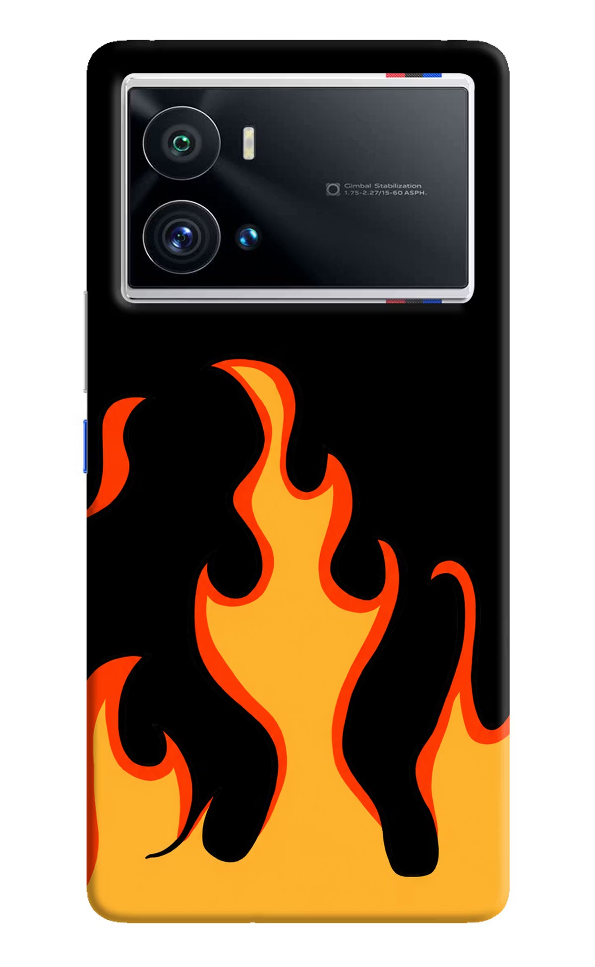 Fired Up – Black iQOO 9 Pro 5G Hard Case Back Cover by Casekaro