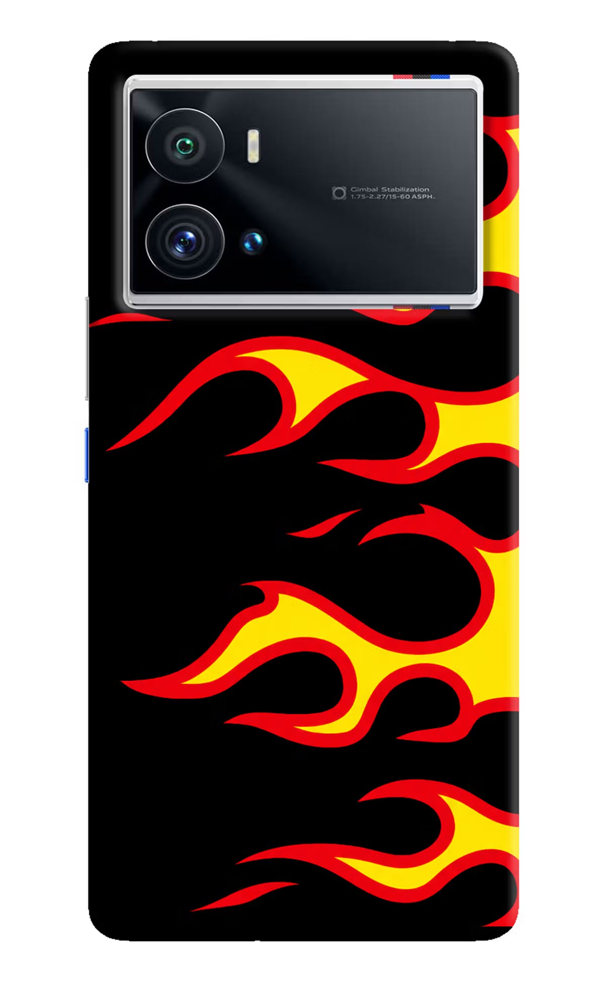 Side Sweep Flames iQOO 9 Pro 5G Hard Case Back Cover by Casekaro