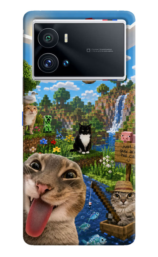Minecraft Cat Chaos iQOO 9 Pro 5G Hard Case Back Cover by Casekaro